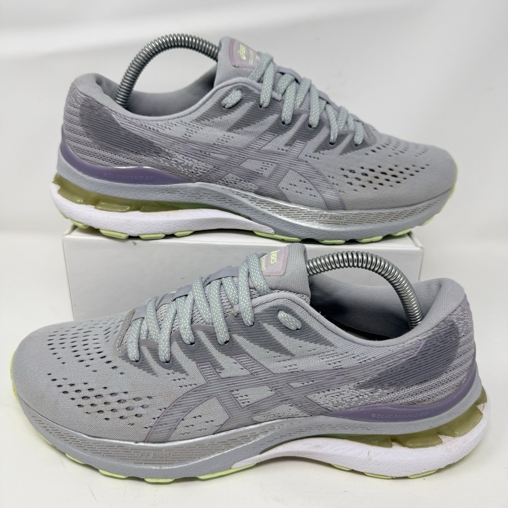 ASICS Gel‎ Kayano 28 Womens 9.5 Piedmont Gray Soft Lavender Running Shoes